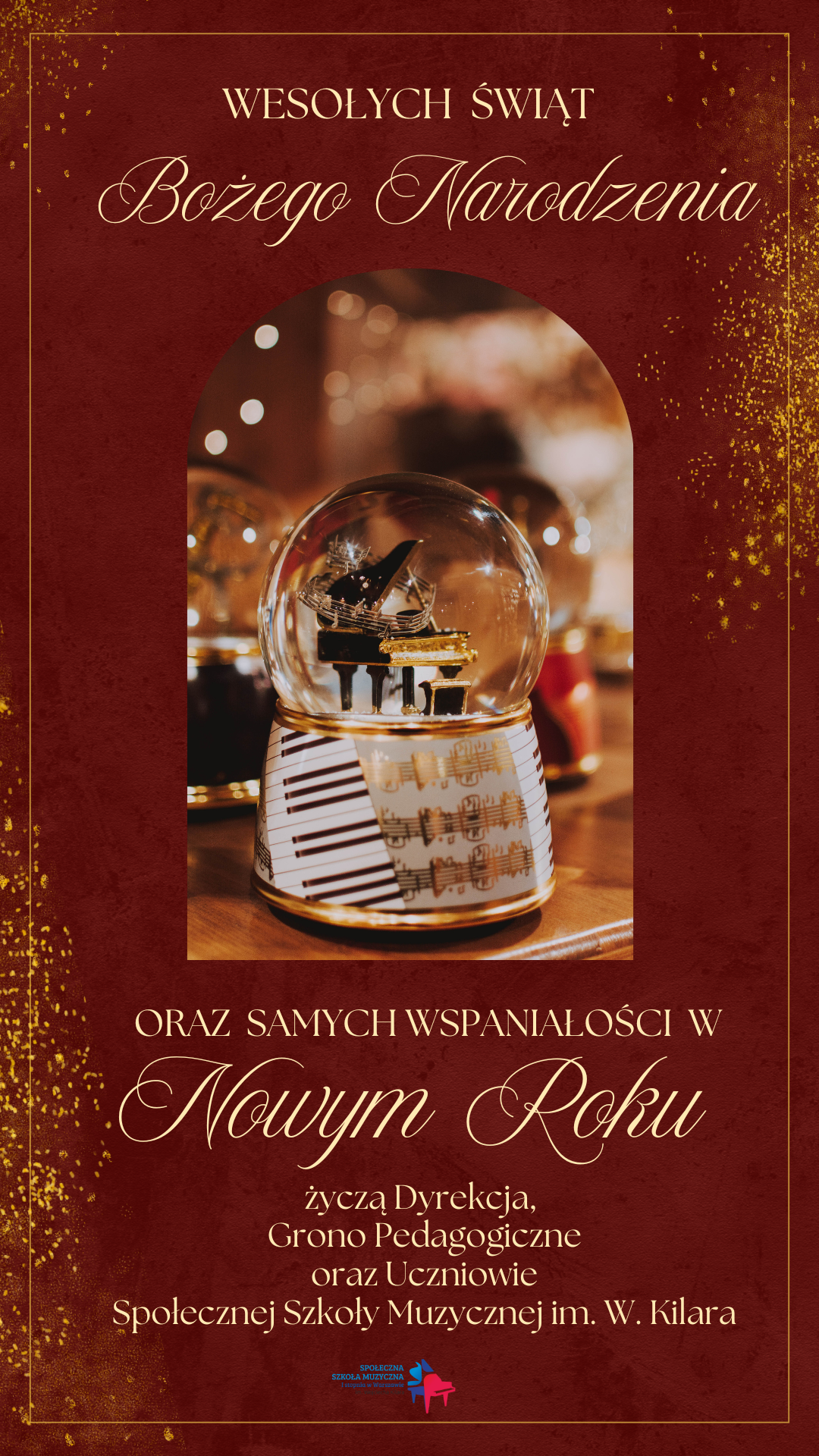 Kartka z życzeniami świątecznymi 